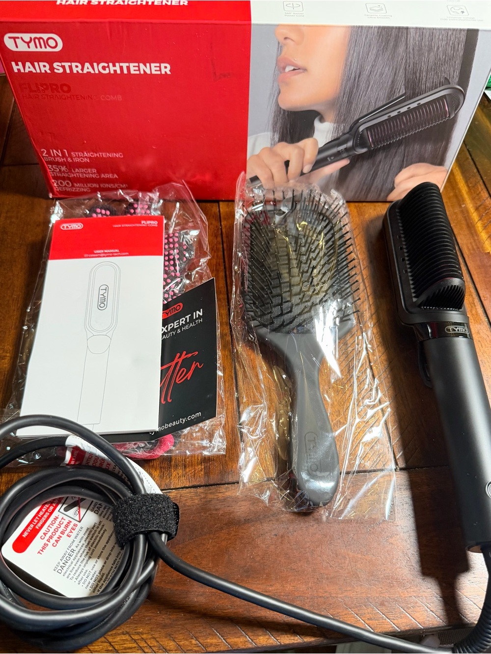 TYMO FLIPRO 2in1 Straightening Brush & Iron